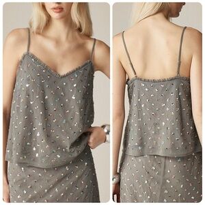 J. Crew Collection Ruffle-trim Camisole with Embellishments